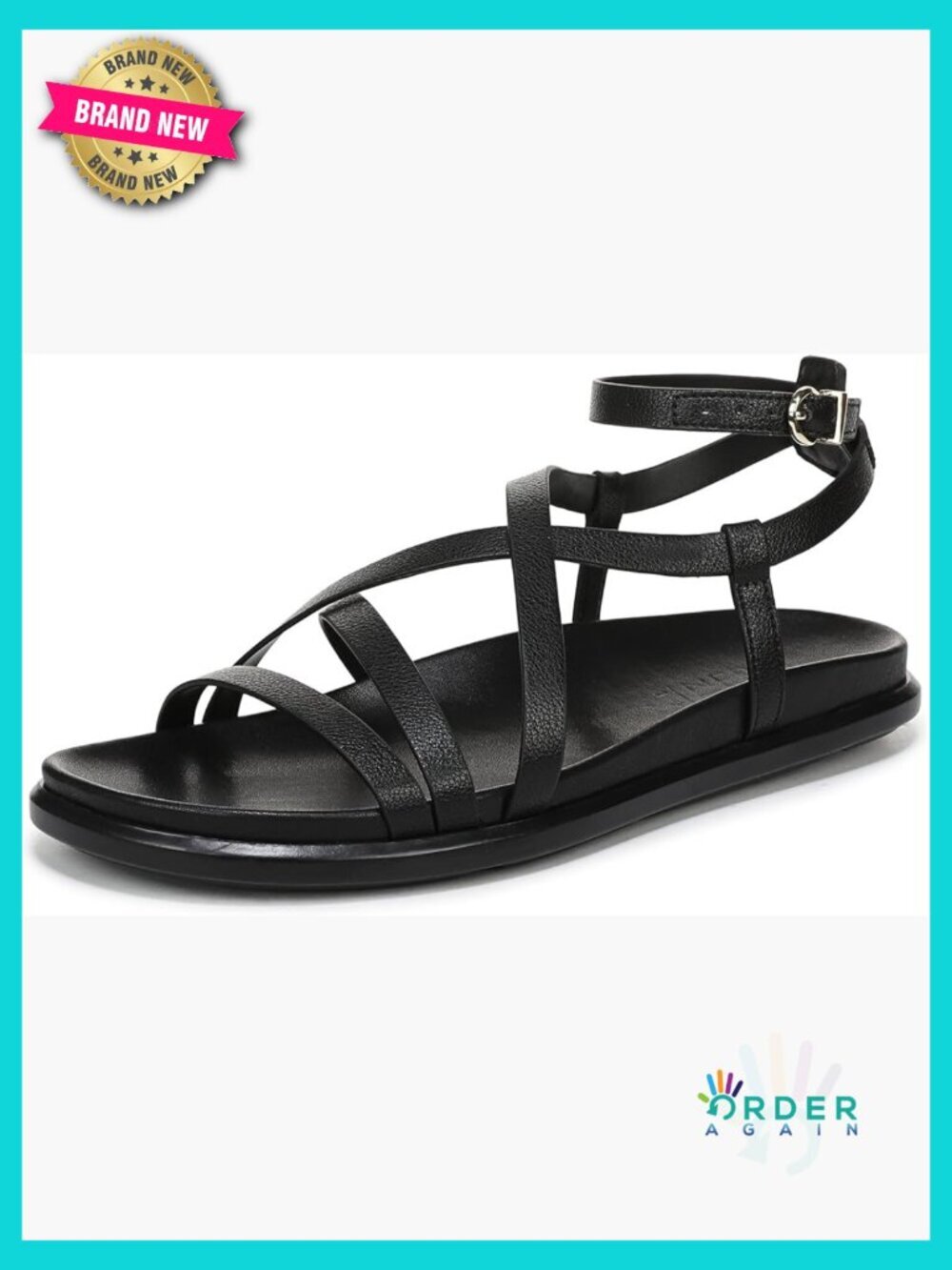 Strappy Sandals Minimalist Adjustable Strap Open Toe Flat Casual Chic Buckle